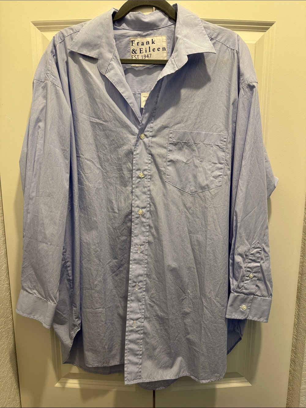 Frank & Eileen Light Blue Button-Up Blouse